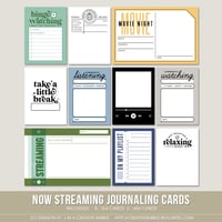 Image 1 of Now Streaming Journaling Cards (Digital)