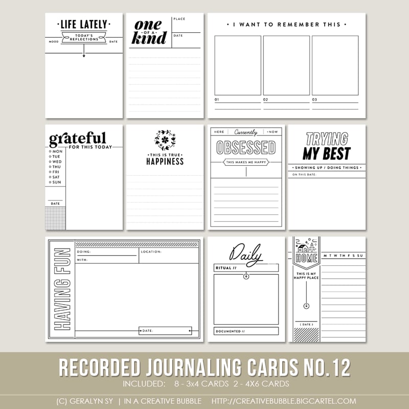 Image of Recorded Journaling Cards No.12 (Digital)