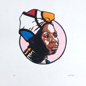 'Nina Simone' linocut print