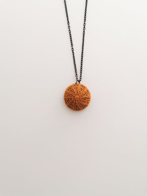 Image of Sea Urchin Necklace_cognac