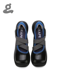 Image 2 of Elastic tape black platform shoes "stranger"