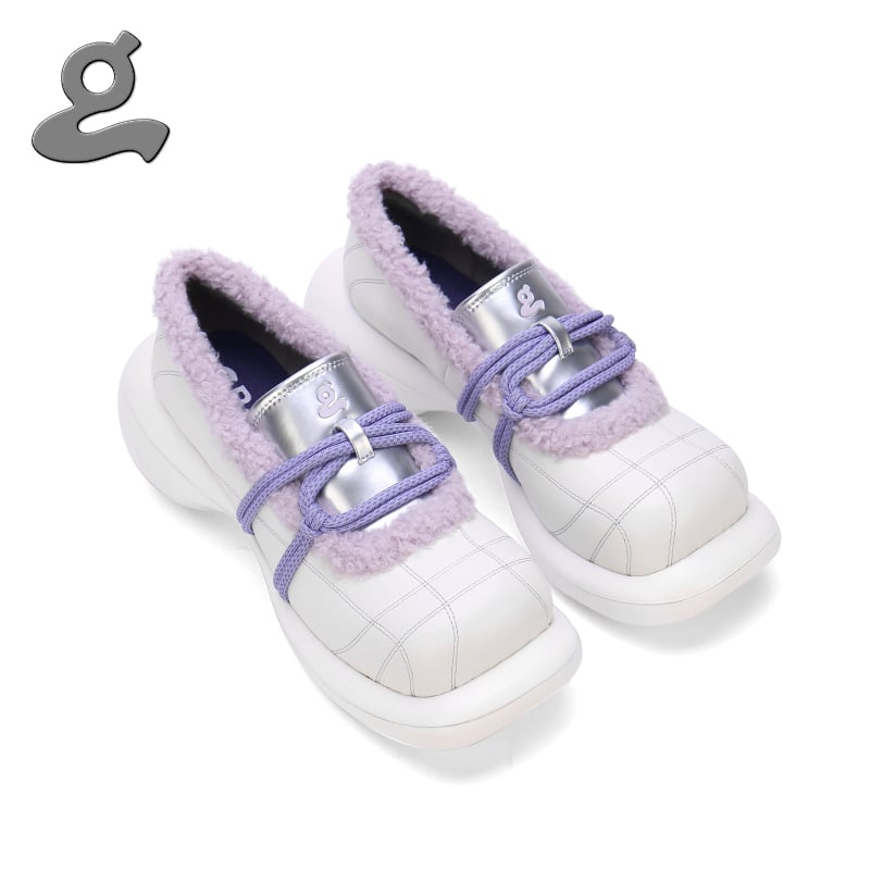 White-purple platform shoes
