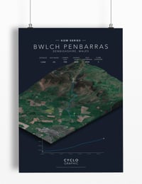 Image 3 of Bwlch Penbarras KOM series print A4 or A3 - By Graphics Monkey