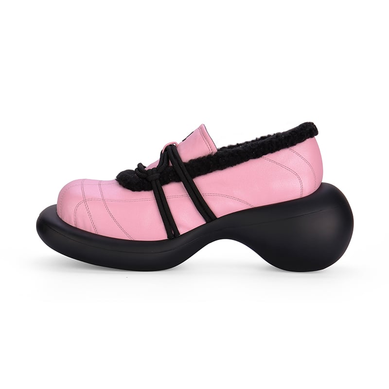 Image of Pink-black platform shoes"magician"