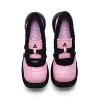Image 5 of Pink-black platform shoes"magician"