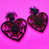 Image 3 of Spider Web Earrings 