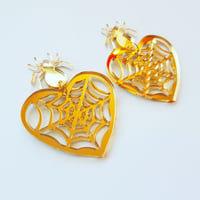 Image 4 of Spider Web Earrings 