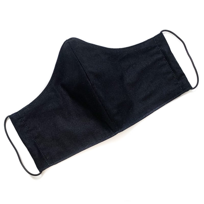 Image of Fabric Face Mask (Plain Black Cotton)