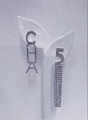 Silver N°5 Asymmetry Fashion Earrings 