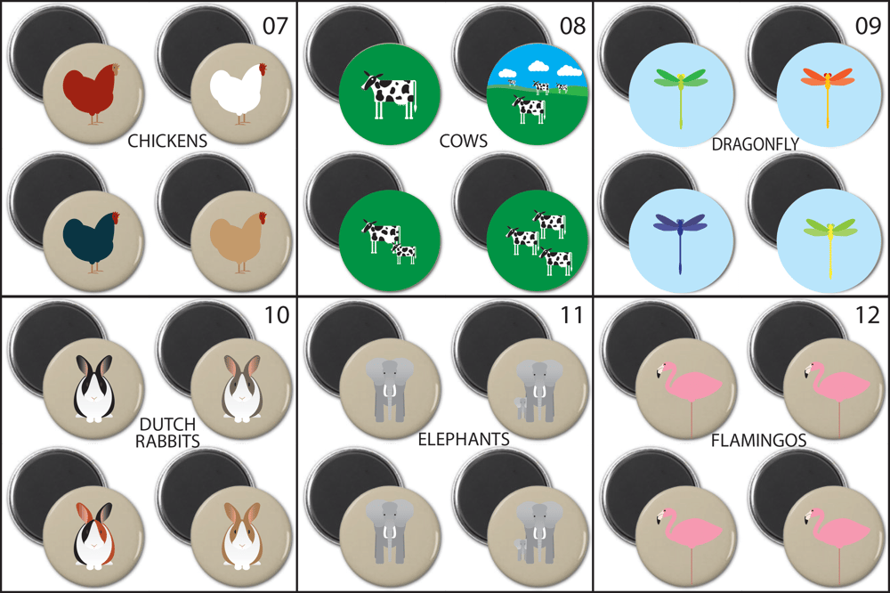 SIMPLY ANIMALS MAGNET SETS 1-24