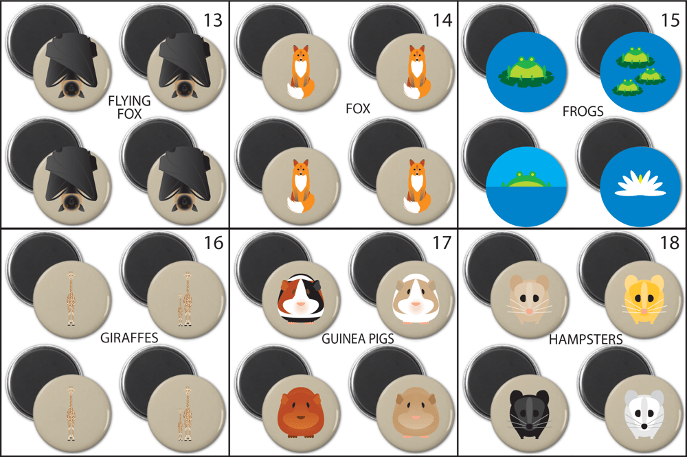 SIMPLY ANIMALS MAGNET SETS 1-24