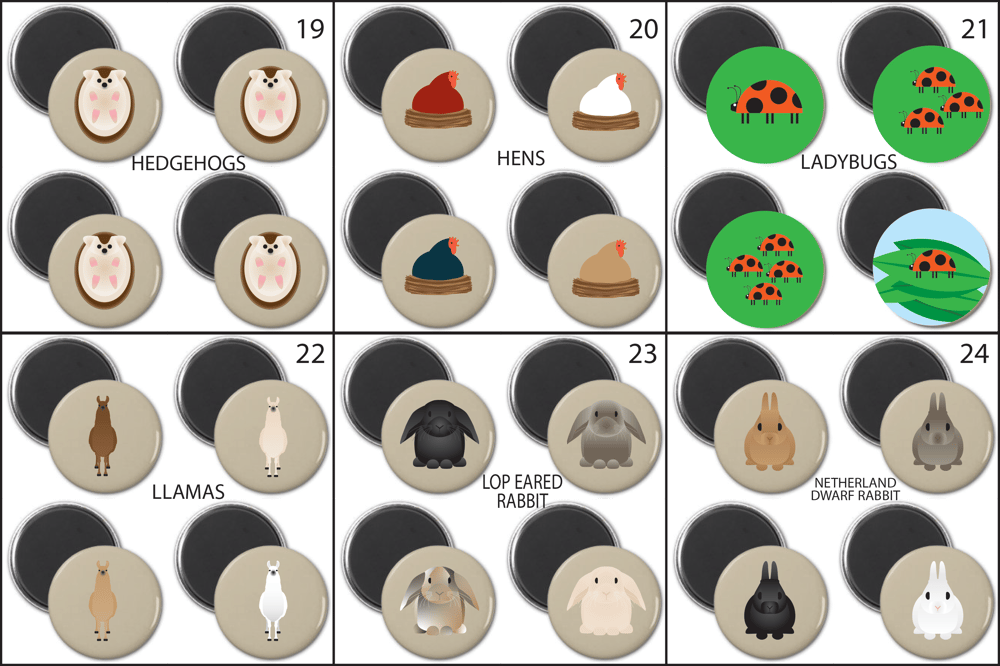 SIMPLY ANIMALS MAGNET SETS 1-24