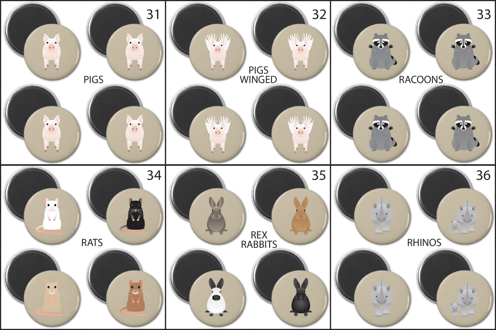 SIMPLY ANIMALS MAGNET SETS 25-48