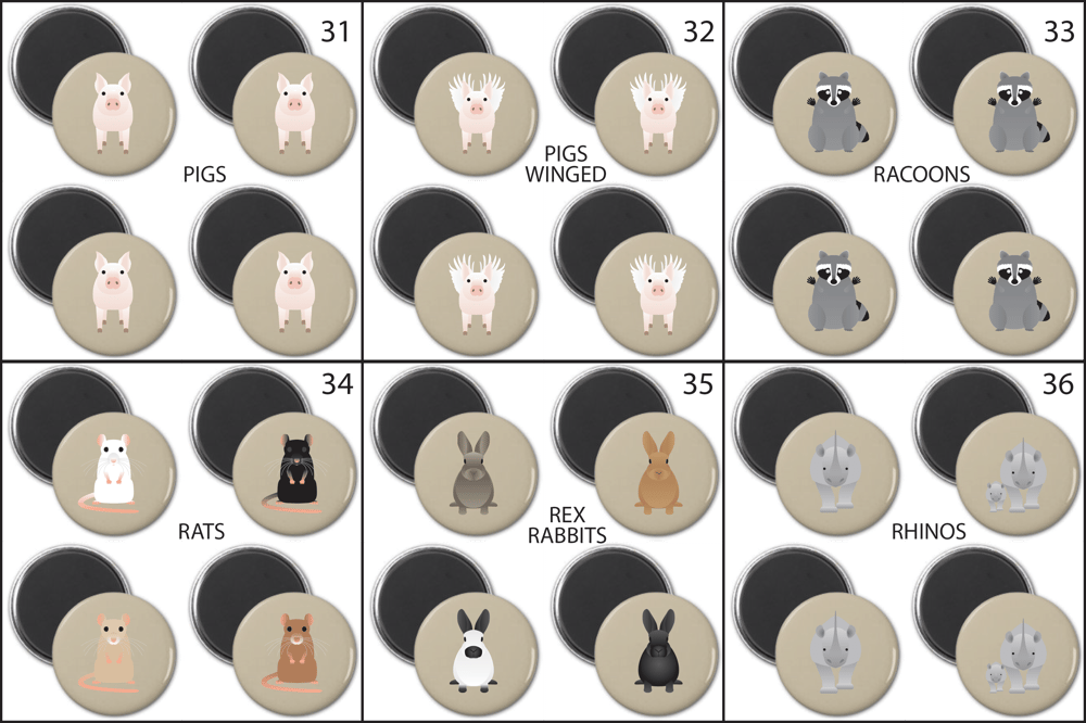 SIMPLY ANIMALS MAGNET SETS 25-48