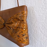 Image 3 of Vintage Snake Skin Bow Crossbody