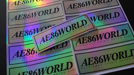 Image of AE86 WORLD Rainbow Sticker