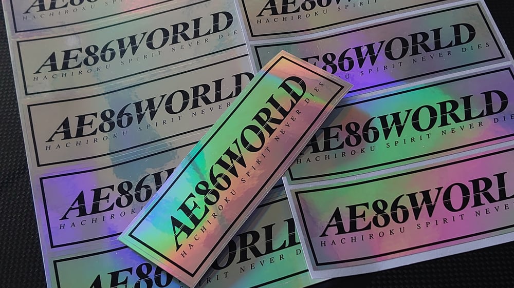 Image of AE86 WORLD Rainbow Sticker