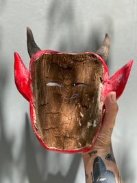 Image 3 of Red Devil hand painted mask