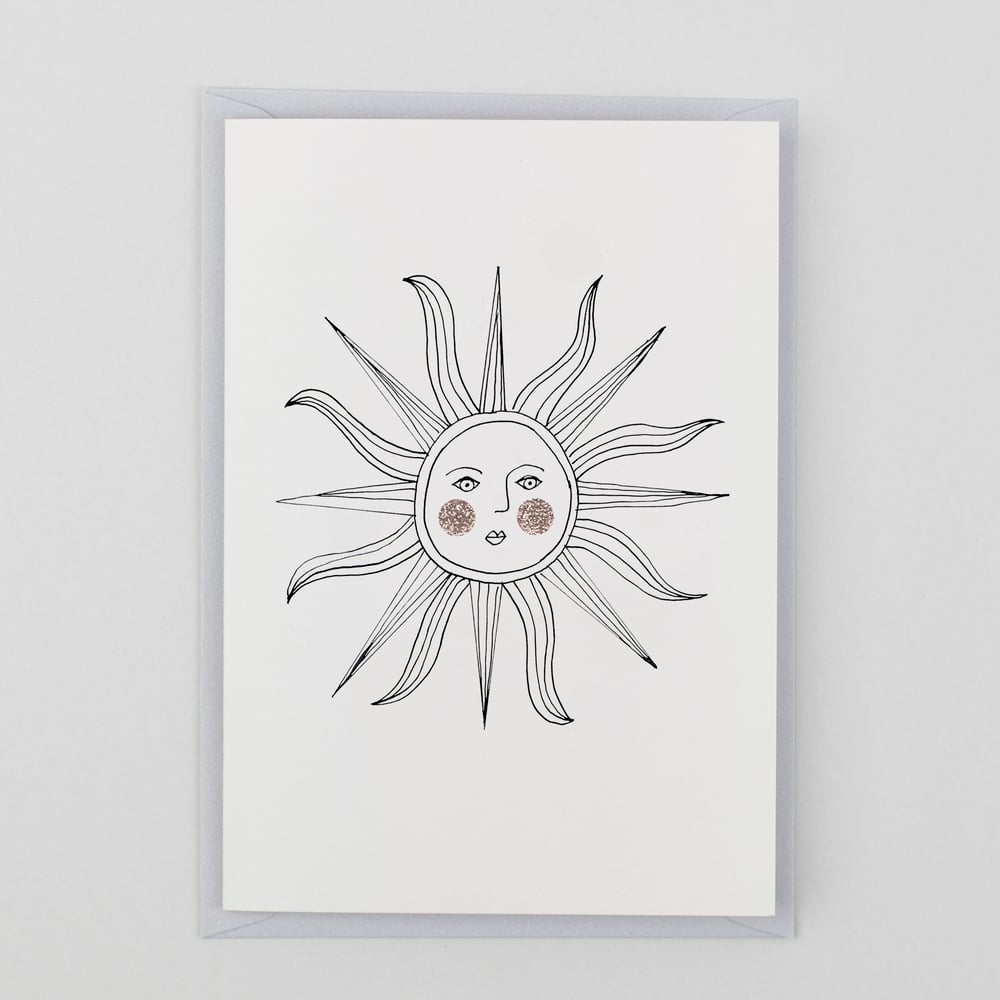 Image of Sunface - Hand Finished Card