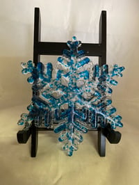 Handmade Glass Christmas Snow Flake.