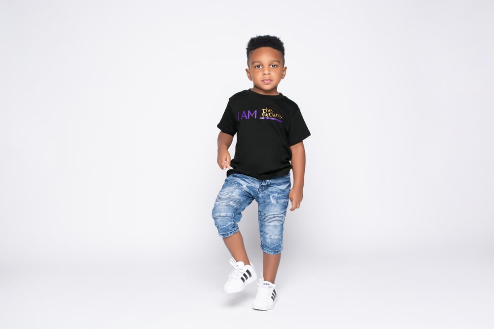 i AM The Future Tee - Black, Purple & Gold