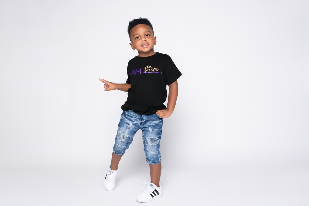 i AM The Future Tee - Black, Purple & Gold