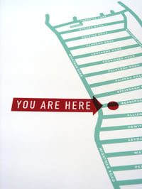 Image 4 of 'You Are Here' - Personalised map of the Harringay Ladder in light teal