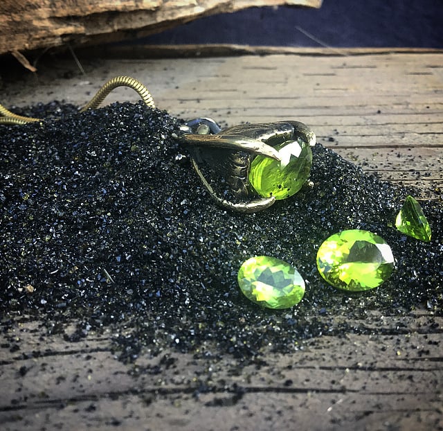 Image of Peridot Charm Necklace