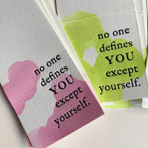 mini no one defines you