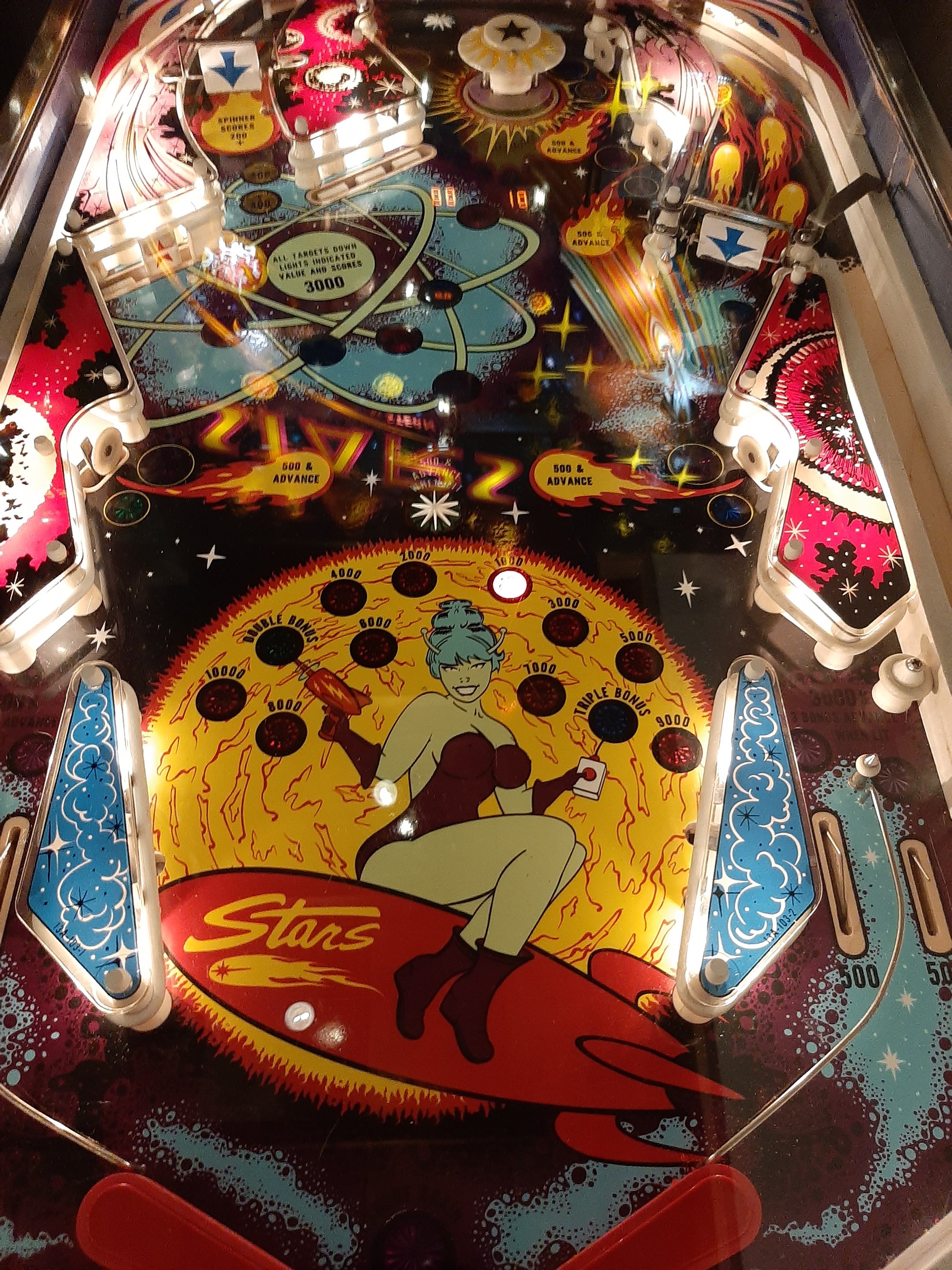 Stars 2.0 - Custom Art Playfield | Beehive Pinball