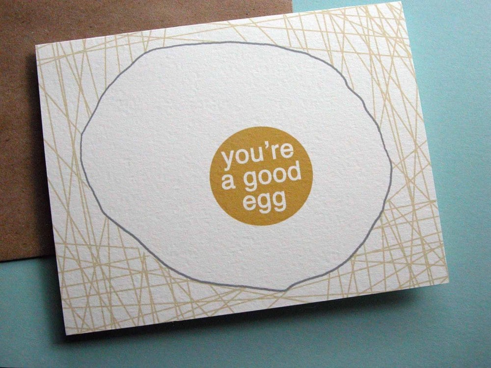 you're a good egg-single folded card