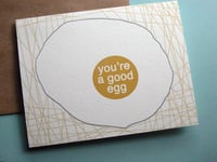 Image 1 of you're a good egg-single folded card