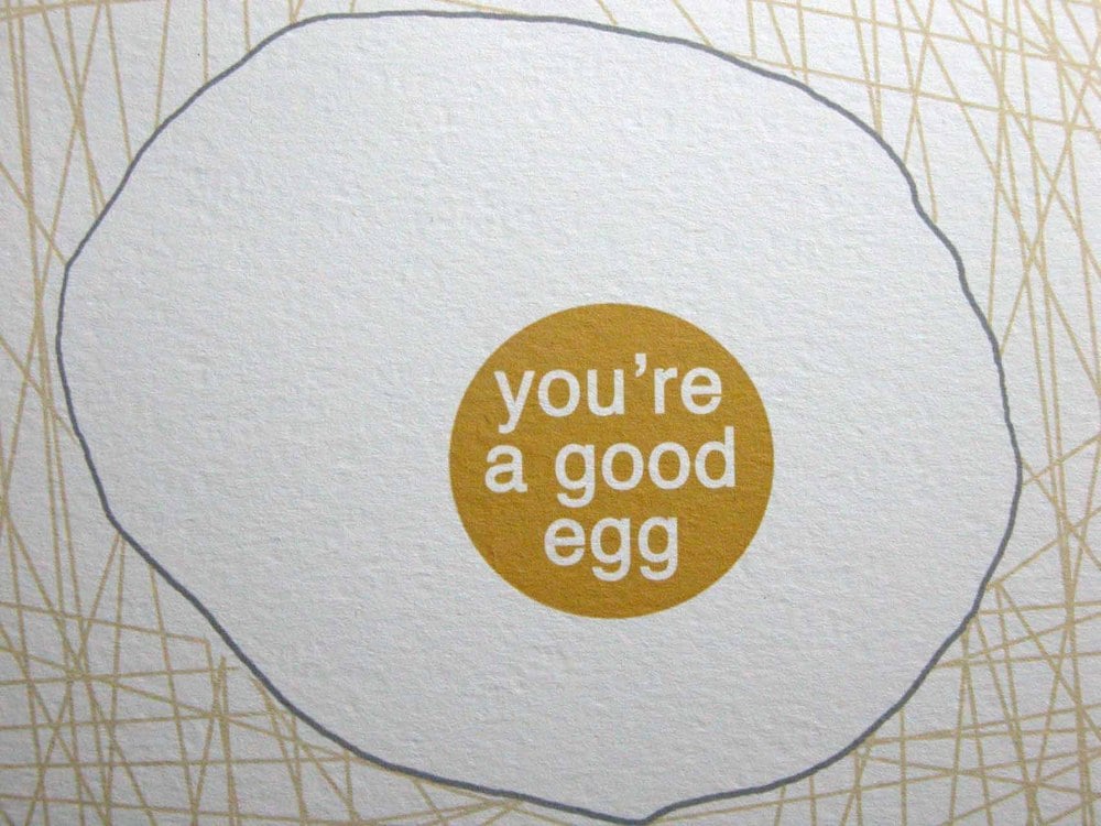 you're a good egg-single folded card