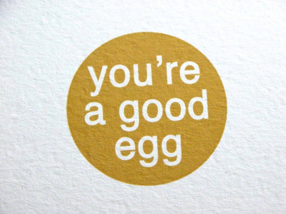 you're a good egg-single folded card