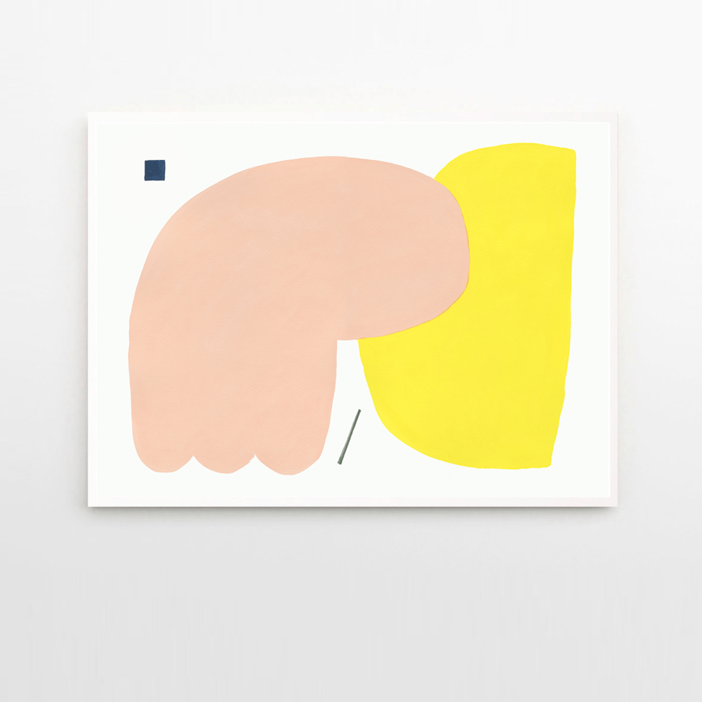 Image of Wensi Zhai 'Warm Sad' print, framed