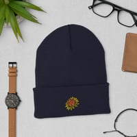 Image 5 of Sunflower D20 Embroidered Cuffed Beanie