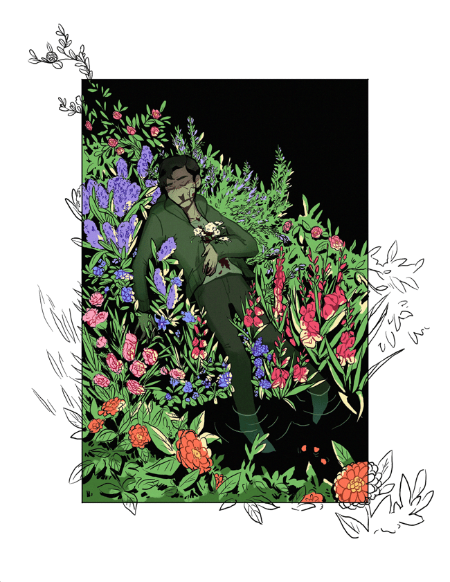 [IT] Eddie Flower Bed Print