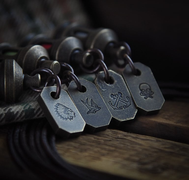 WAYFINDER W/ GEAR TAG Antique brass