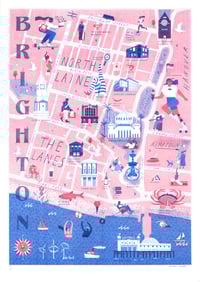 Image 3 of Brighton Map riso print 