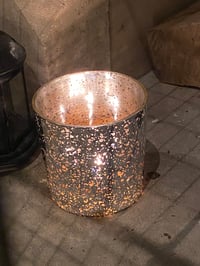 Image 2 of Large Silver Embossed 3 wick candle