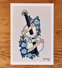  Violin a5 tattoo print