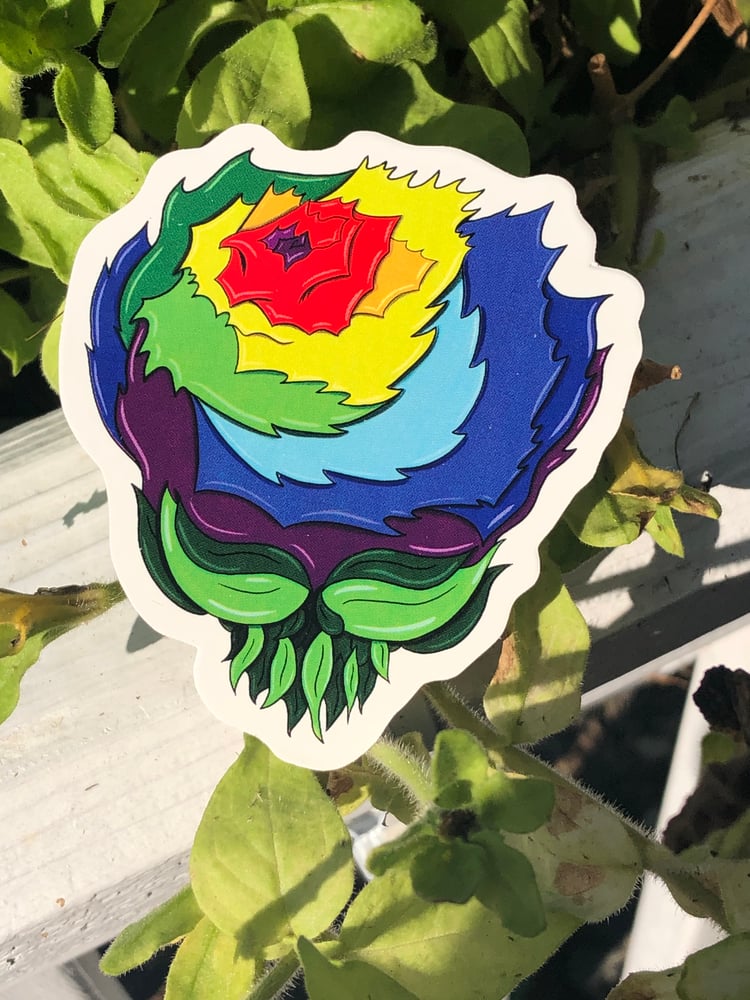 Image of Sticker - Rainbow Rose 