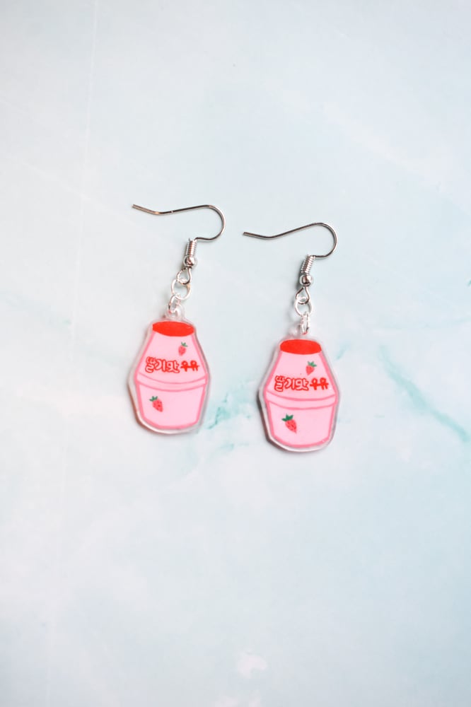 Image of Strawberry Milk Earrings