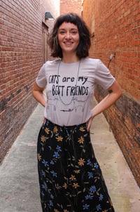 Image 1 of Cats are my Best Friends T Shirt in Heather Cool Grey