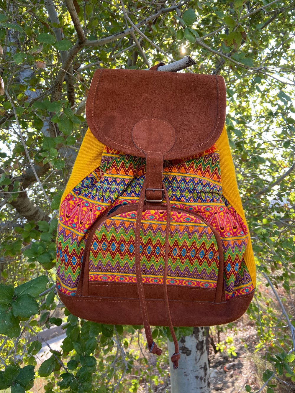 Large Woven Backpack 