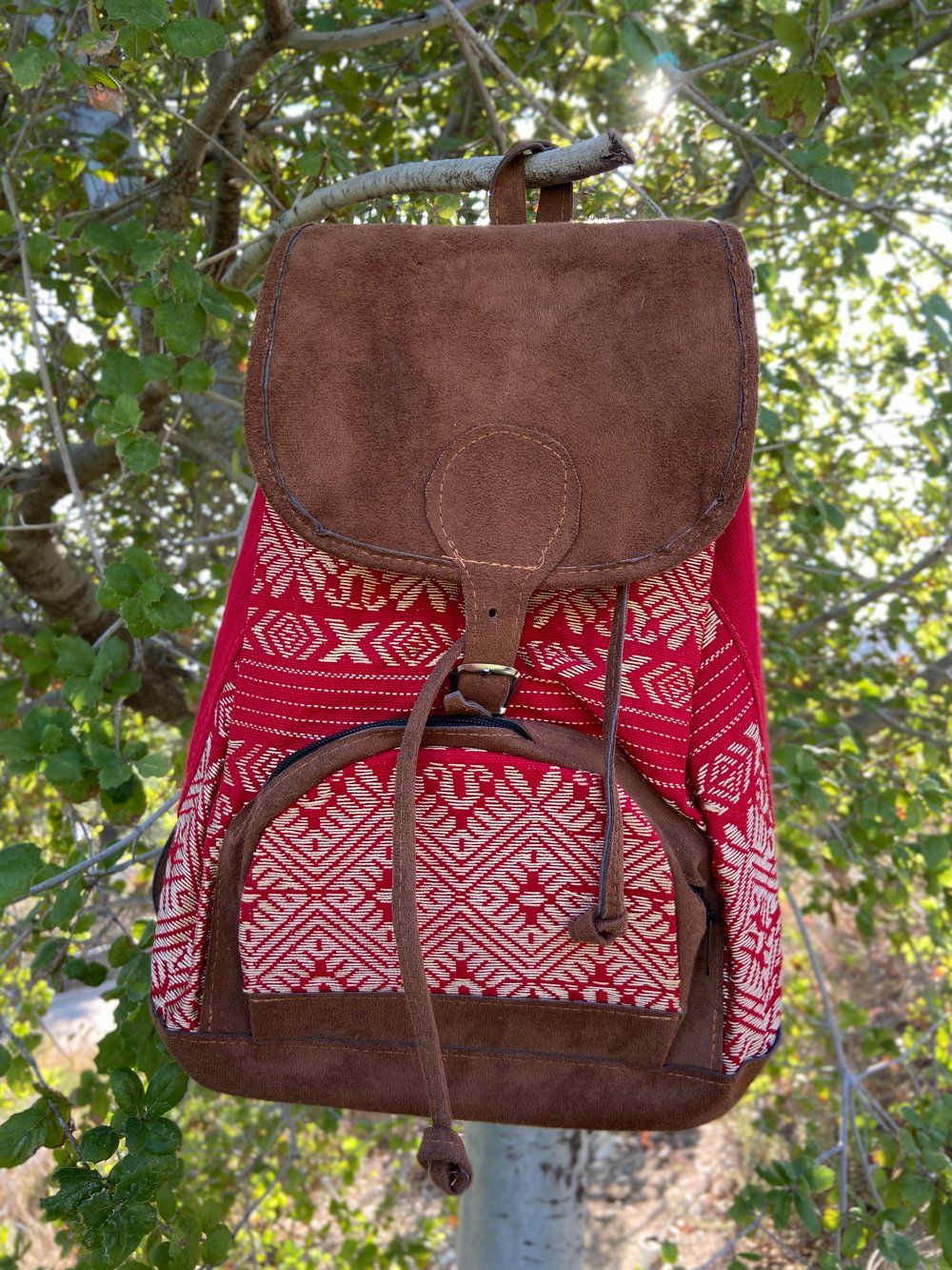 Large Woven Backpack 