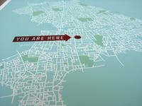 Image 4 of 'You Are Here' - Personalised map of Hackney Borough in light teal