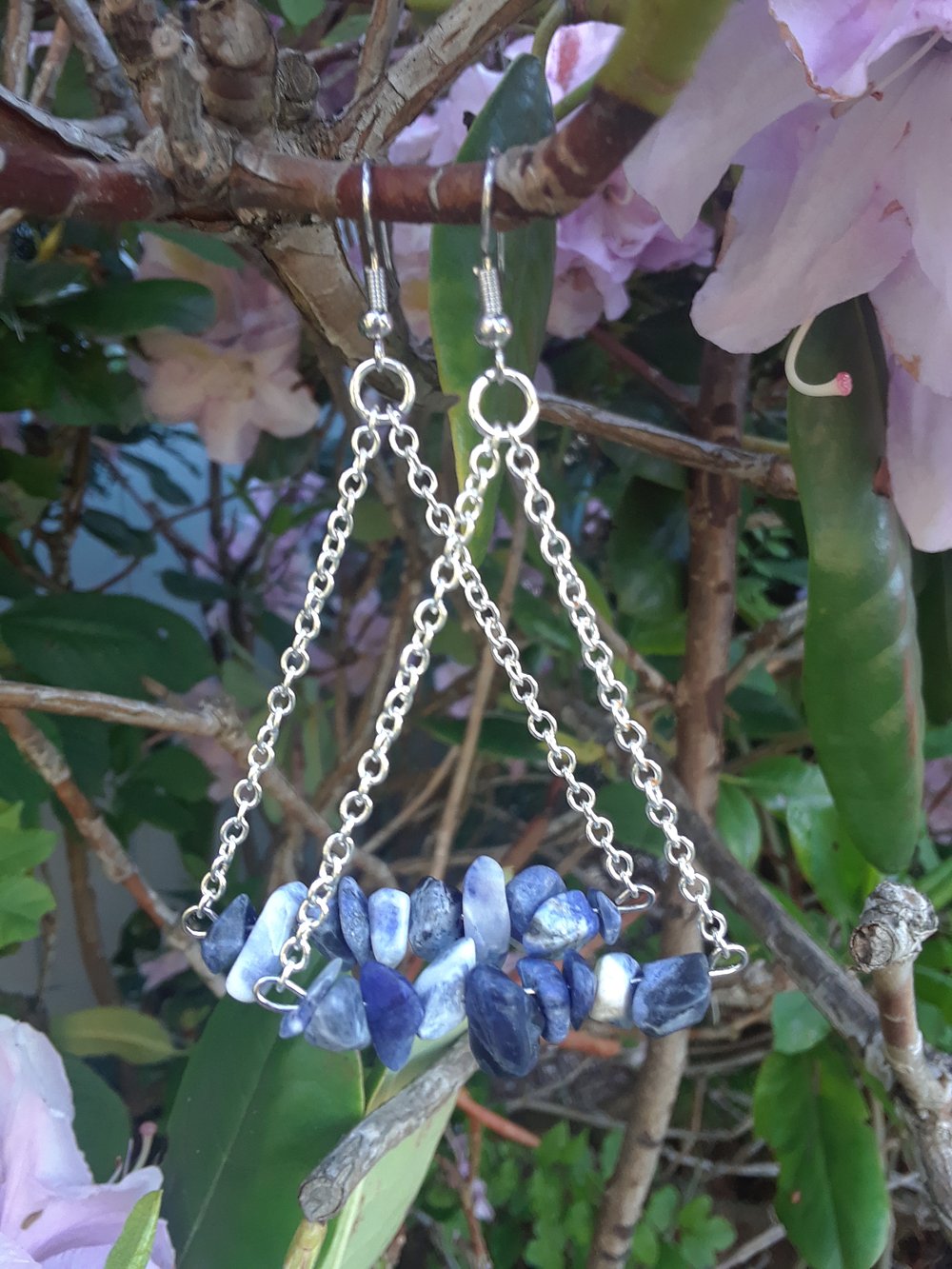 Image of Gemstone Dangle Earrings