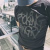 T-Shirt: Fucking Angry - schwarz/schwarz - Unisex