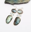 Labradorite and Topaz Statement Earrings 